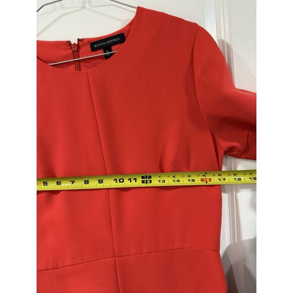 Banana Republic Red Flutter Sleeve mini Dress Size 6 | Women’s Shift w/ Pockets - Picture 8 of 9